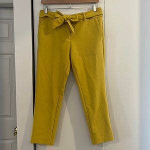 Loft high waisted mustard yellow paper bag pants